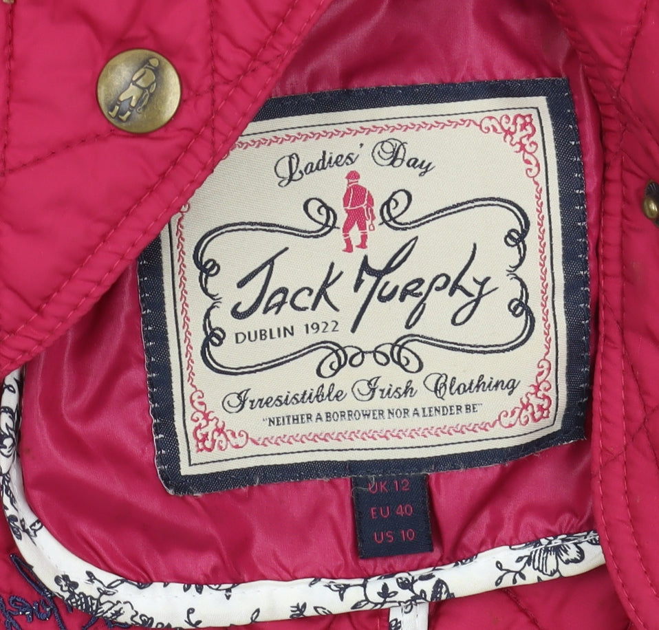 Jack Murphy Women's Red Quilted Jacket Size 12