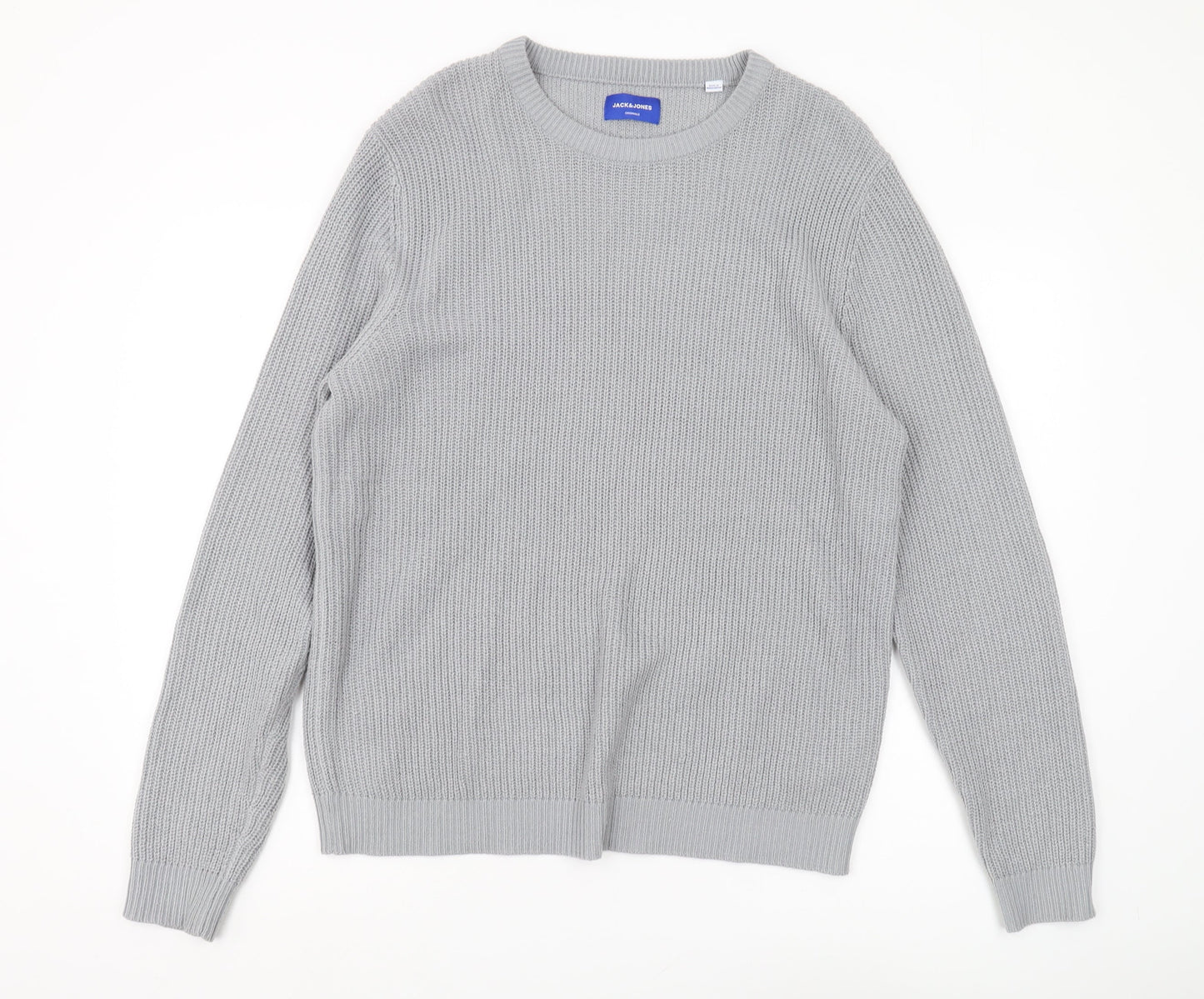 Jack & Jones Men's Grey XL Crew Neck Pullover Jumper