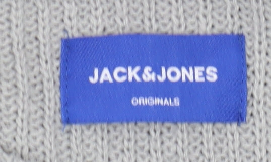 Jack & Jones Men's Grey XL Crew Neck Pullover Jumper