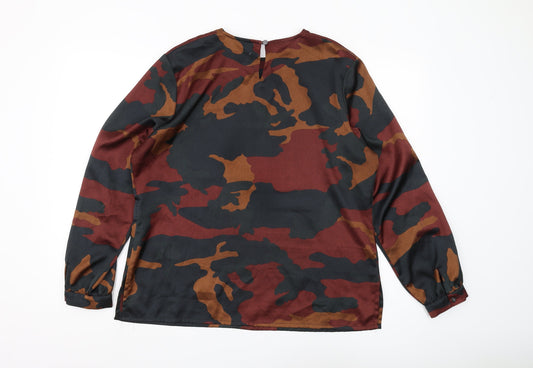 Jaeger Women's Camouflage Long Sleeve Top Size 14