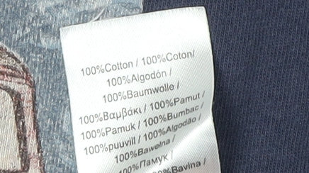 Animal Men's Blue Graphic Print T-Shirt, M