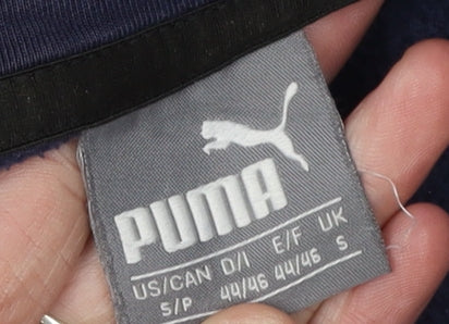 Puma Men's Blue Hoodie, Size S, Logo Accents