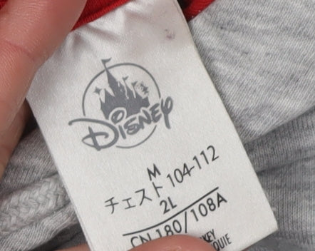 Disney Unisex Grey Mickey Mouse Pullover Hoodie M