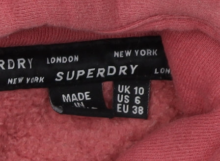 Superdry Women's Red Pullover Hoodie Size 10