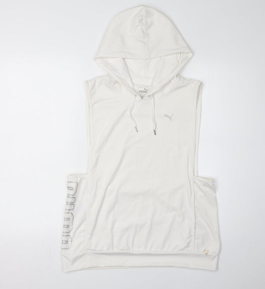 Puma Women's White Hooded Vest Size 12
