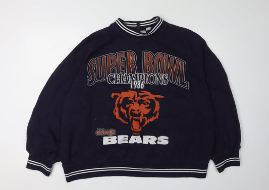 NFL Unisex Black M Pullover Sweatshirt with Logo