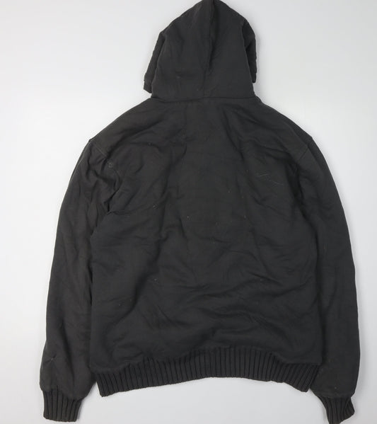 Lee Cooper Men's Black Full Zip Hoodie L