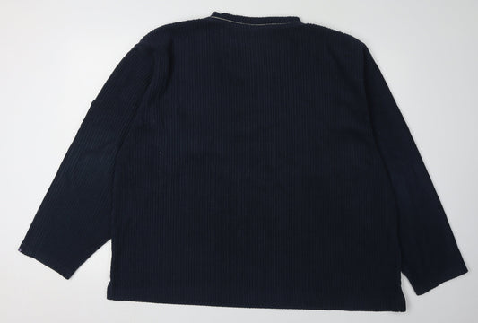 Lee Cooper Men's Blue V-Neck Pullover Sweatshirt