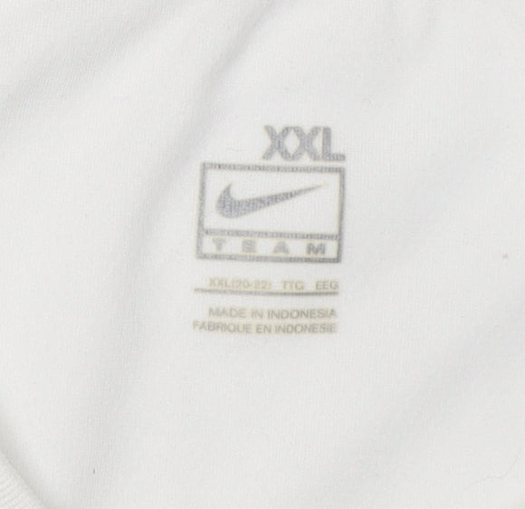 Nike Men's 2XL White Tank Jersey Style Gym Top