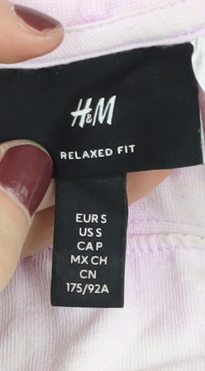 H&M Unisex Pink Relaxed Fit T-Shirt Size S