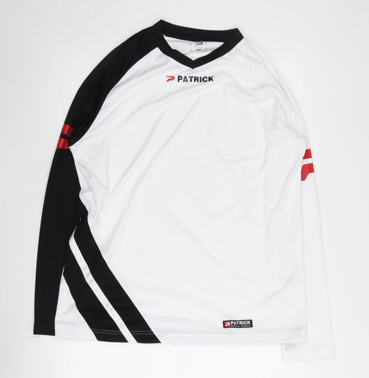 Patrick Men's White Football Jersey, Large