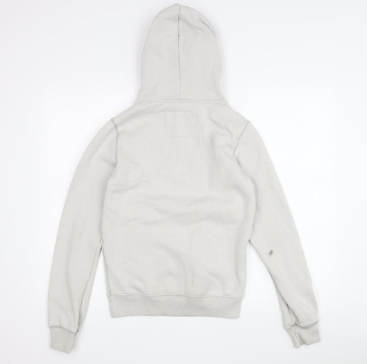 Jack Wills Women's Grey Logo Hoodie Size 8
