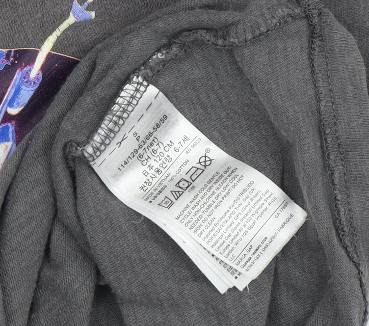 Gap Unisex Kids Grey Star Wars T-Shirt S - Graphic Movie Tee