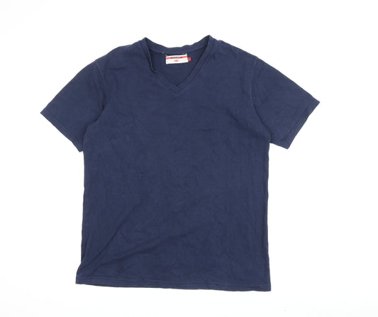 Additional front view of Lee Cooper Men’s Blue V-Neck T-Shirt L