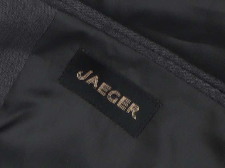 Jaeger Men's Black Wool Blazer Jacket Size 42R