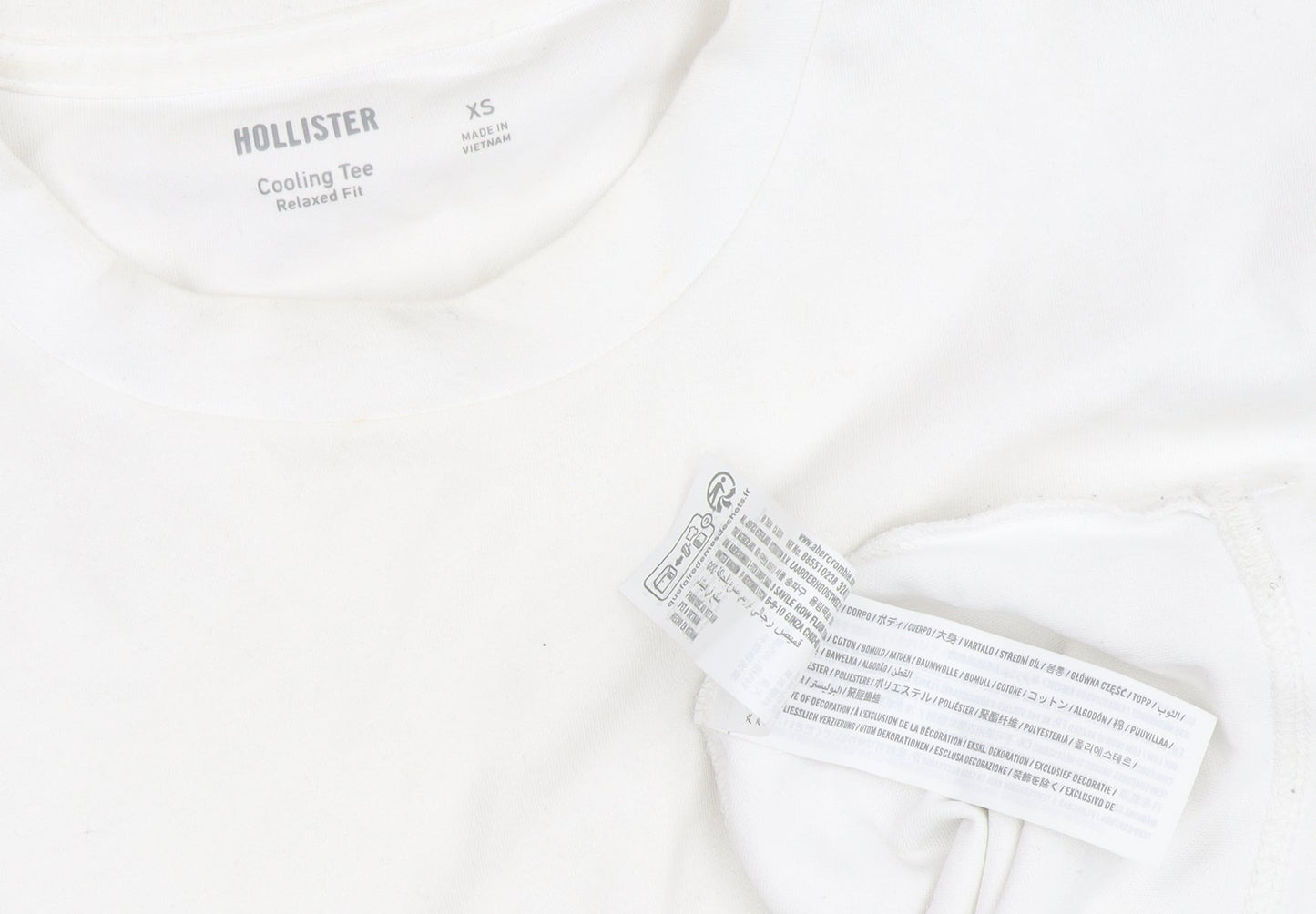 Hollister Men's White XS Relaxed Fit T-Shirt
