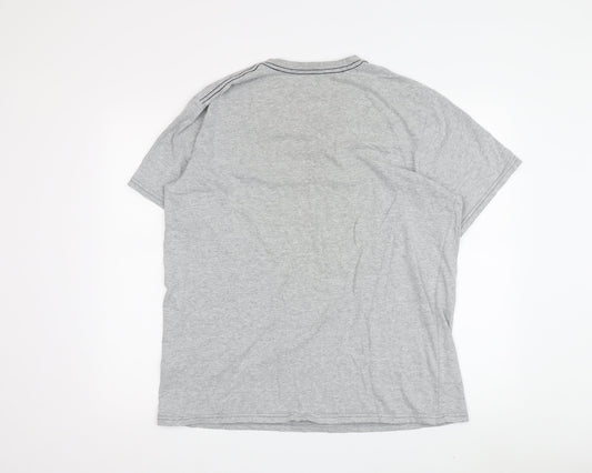DKNY Jeans Men’s Grey V-Neck Graphic T-Shirt M