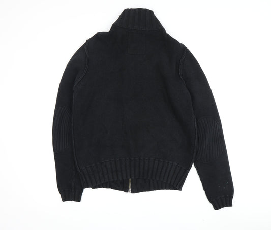 Firetrap Men's Black Wool Jacket, Medium, Full Zip, Casual