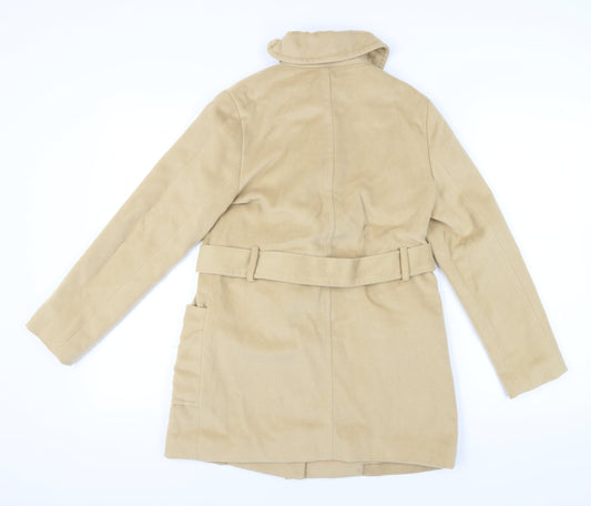 A More A More Beige Women's Belted Overcoat M