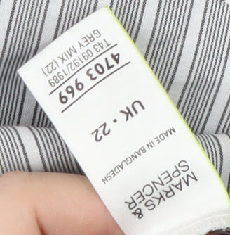 Marks and Spencer Women's Grey Button-Up Size 22