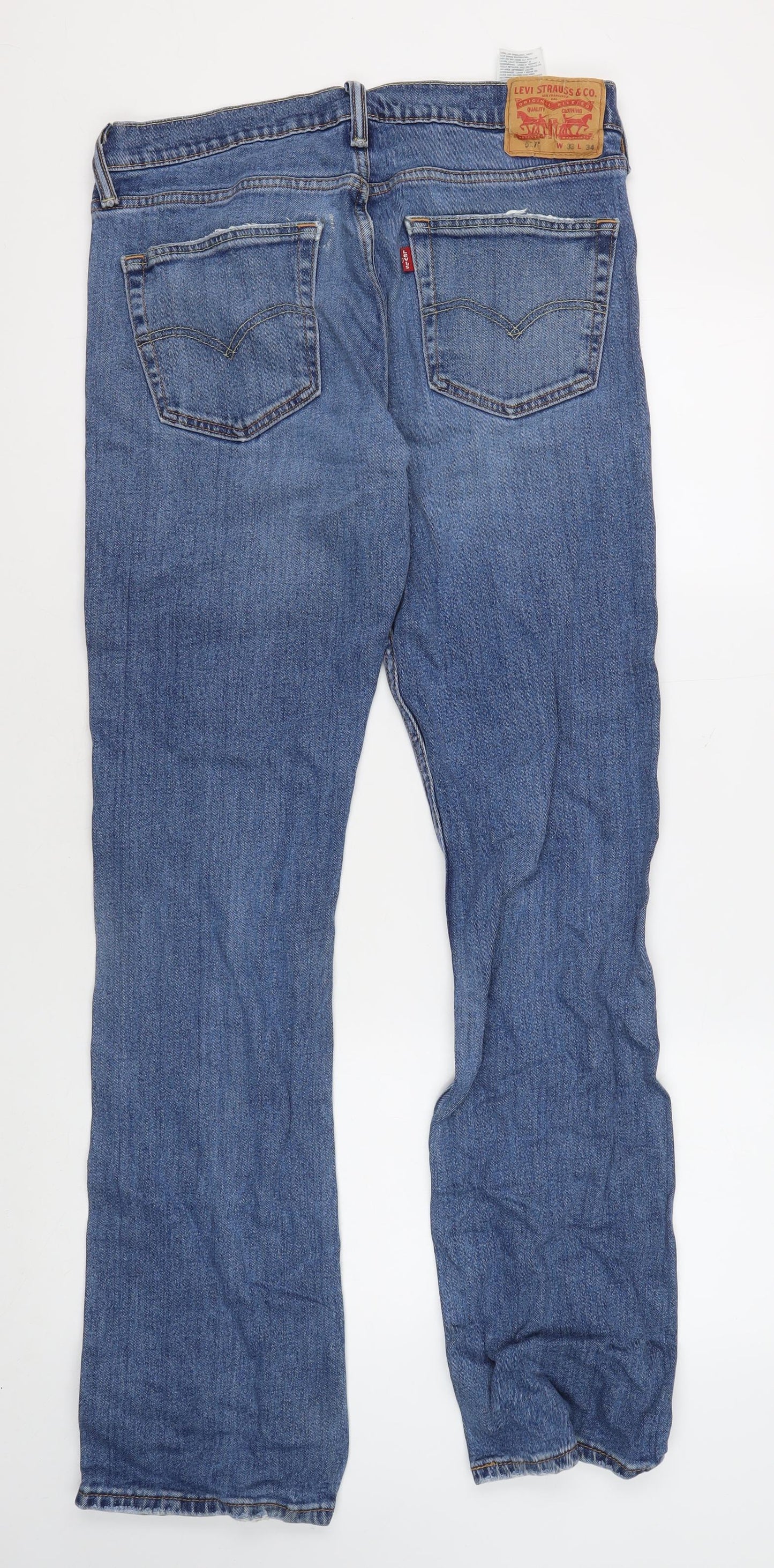 Levi's Men's Blue Straight Jeans - Size L Regular Fit
