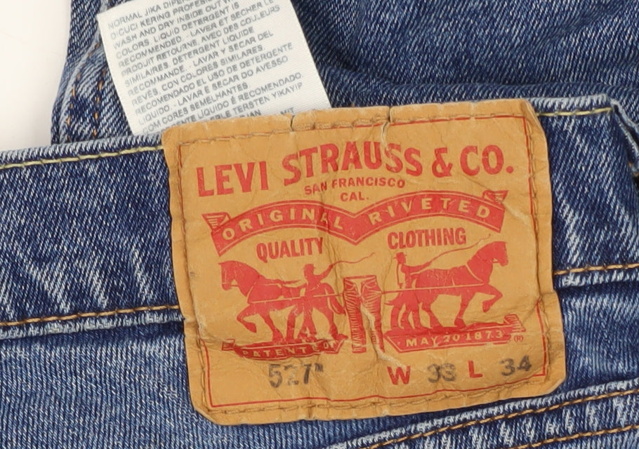 Levi's Men's Blue Straight Jeans - Size L Regular Fit