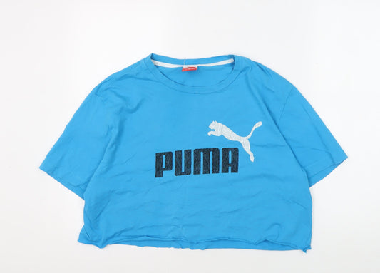 Puma Unisex Blue XL Basic T-Shirt, Breathable, Sports