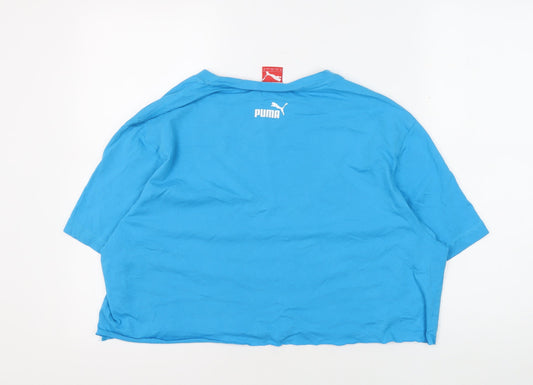 Puma Unisex Blue XL Basic T-Shirt, Breathable, Sports