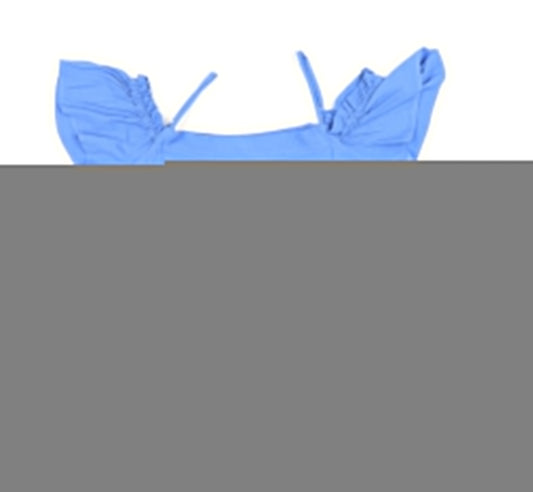 Massimo Dutti Women's Blue Off Shoulder Blouse, Size M