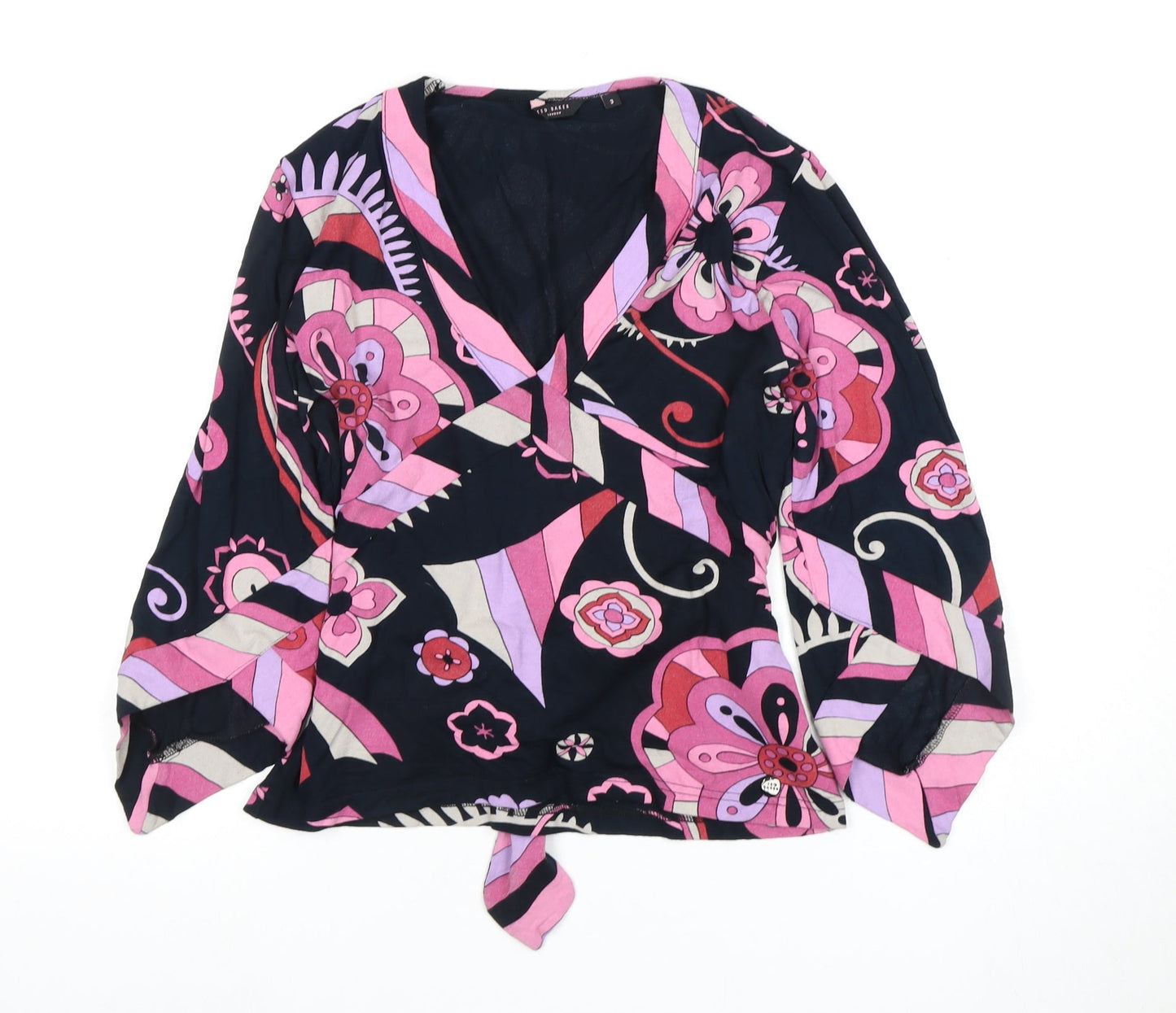 Ted Baker Women's Multicoloured Wrap Blouse M