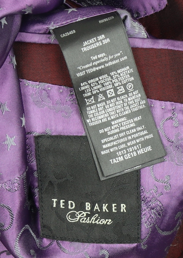 Ted Baker Men's Red Suit Jacket 36R