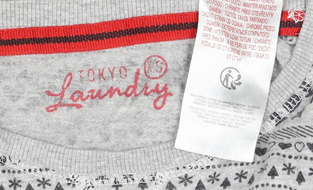 Tokyo Laundry Women’s Grey Geometric T-Shirt, Size S
