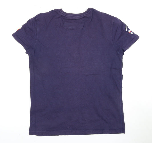 Superdry Men's Blue Graphic Print Sports T-Shirt, M