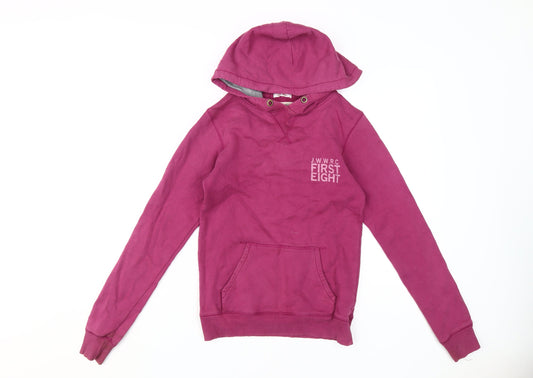 Womens UK 8 Regular Jack Wills Pink Pullover Hoodie