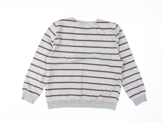 Harry Potter Unisex Grey Striped Sweatshirt Size L