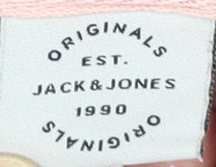 Jack & Jones Women's Pink Pullover Hoodie, Small