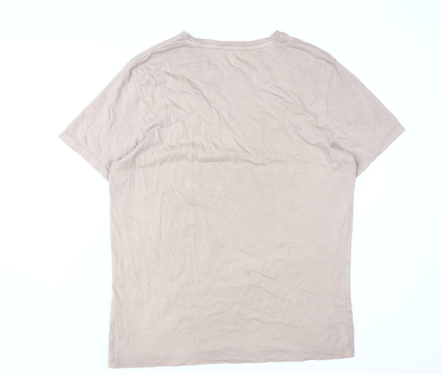 Jack & Jones Men's Beige Graphic T-Shirt - L