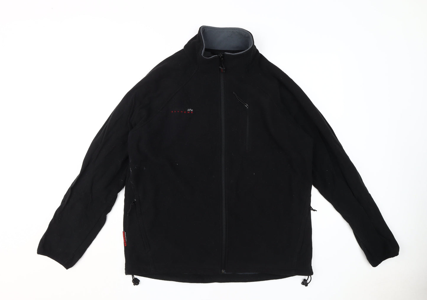 Mountain Life Men's Black Fleece Jacket L Outdoor