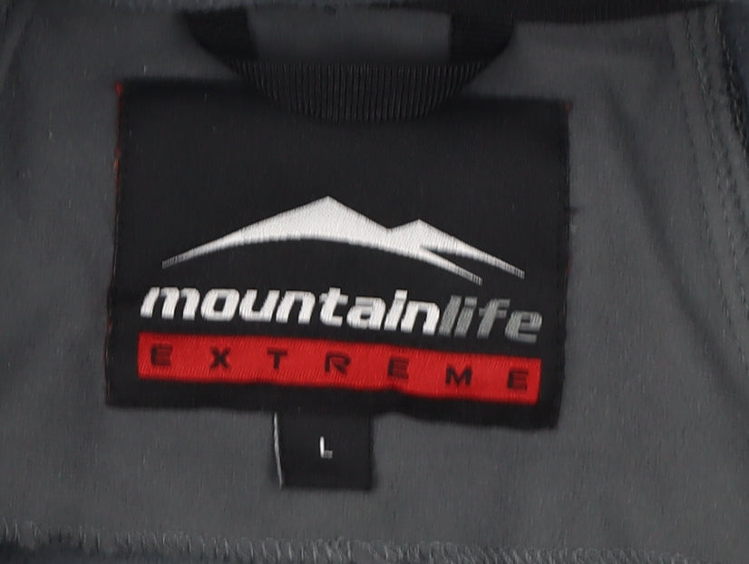 Mountain Life Men's Black Fleece Jacket L Outdoor