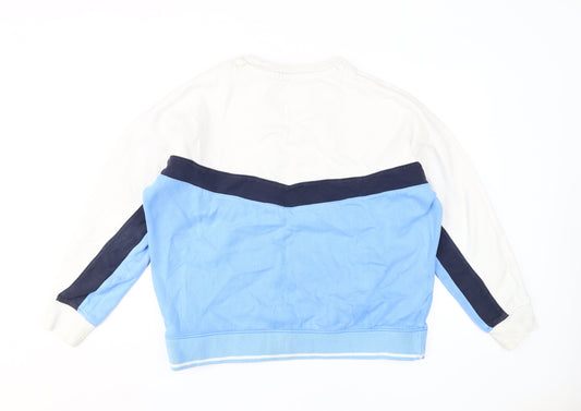 Jack Wills Women's Ivory Blue Sweatshirt Size 14