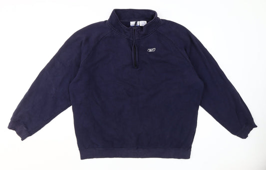 Reebok Men's Blue 1/4 Zip Sweatshirt XL