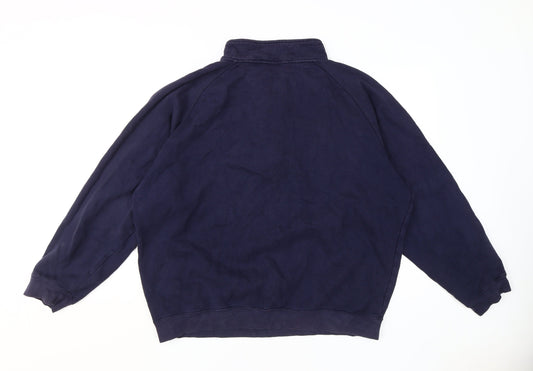 Reebok Men's Blue 1/4 Zip Sweatshirt XL