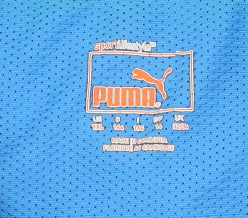 Additional view of Puma boys’' black and blue sports t-shirt, size 13, years