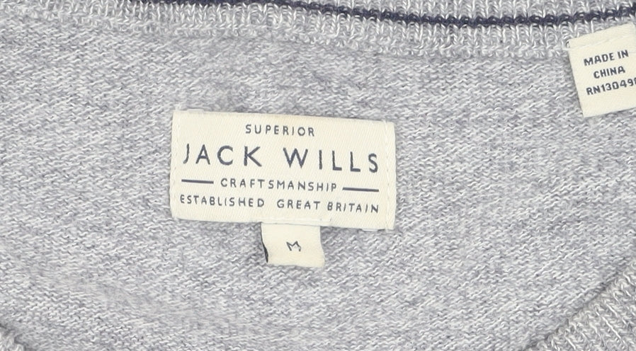 Jack Wills Grey Knit Pullover Sweatshirt M Unisex
