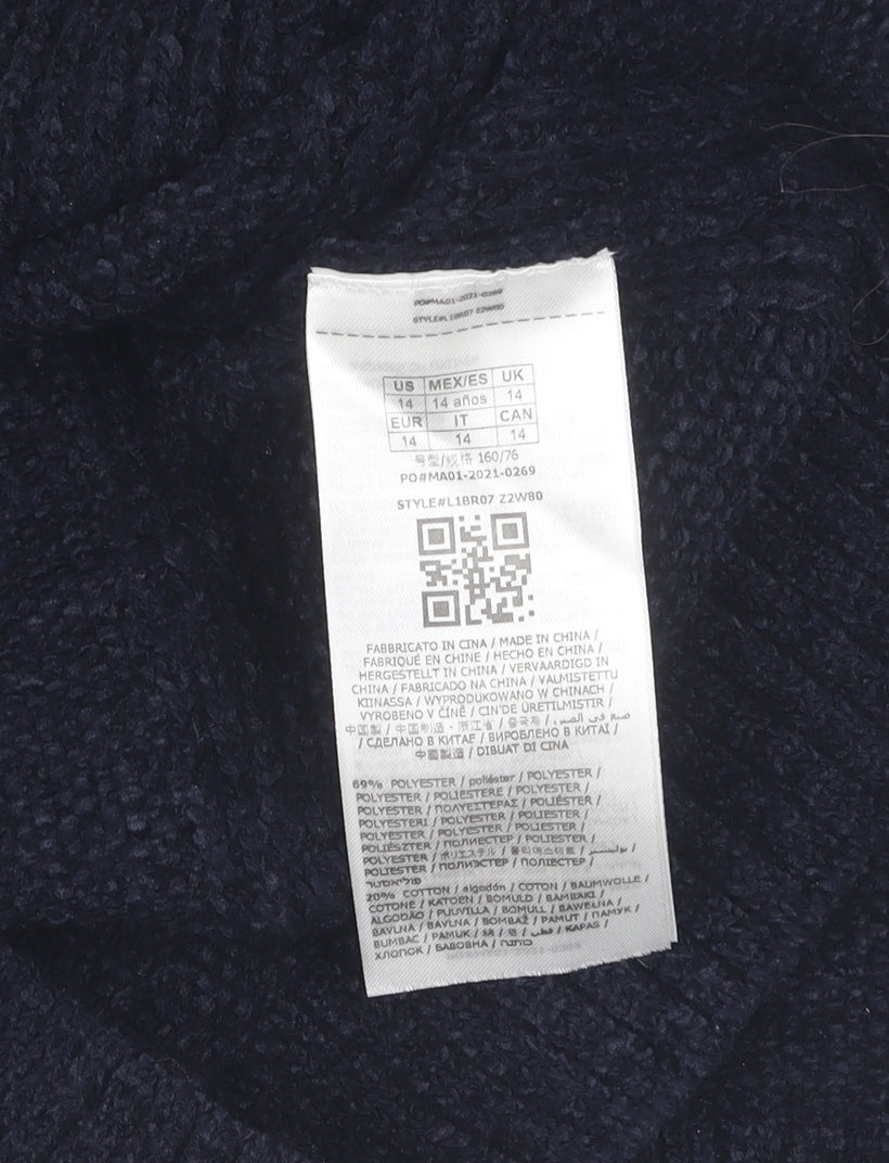 Brand and care label for Guess boys’ black jumper -, size 14, - winter
