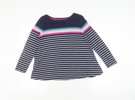 Womens UK Size 6 Joules Blue Cotton T-Shirt
