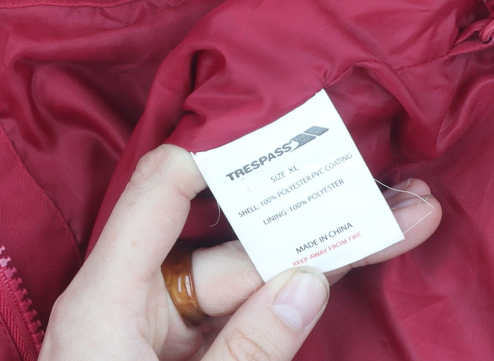 Trespass Women's Red Rain Coat Waterproof XL