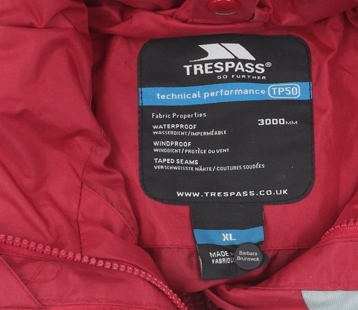 Trespass Women's Red Rain Coat Waterproof XL