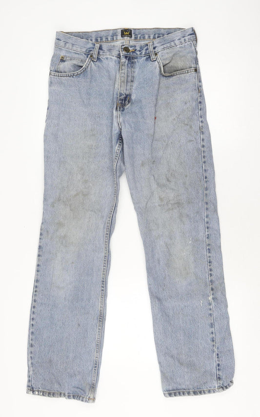 Lee Men's Blue Straight Fit Jeans Size 32