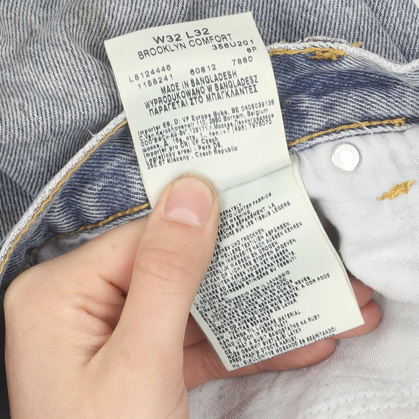 Lee Men's Blue Straight Fit Jeans Size 32